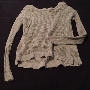 American Eagle Grey Open Knit Sweater
